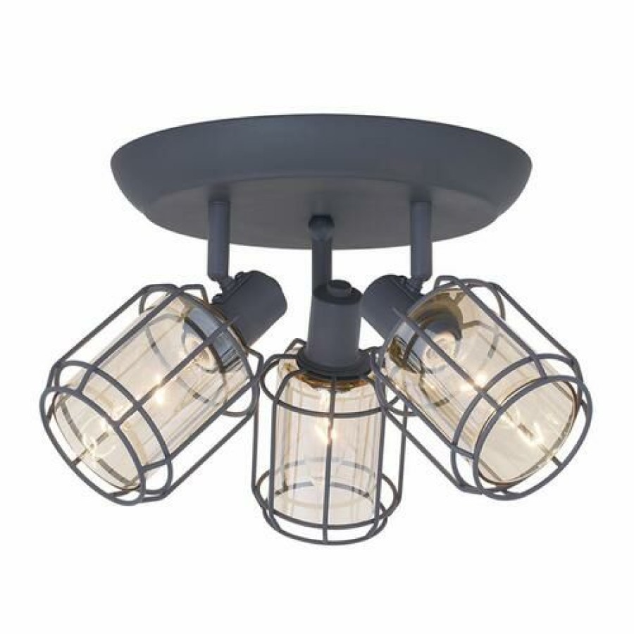 Lighting & Ceiling Fans *  | Buy Patriot Lighting® Dorian Matte Gray 3-Light Track Light