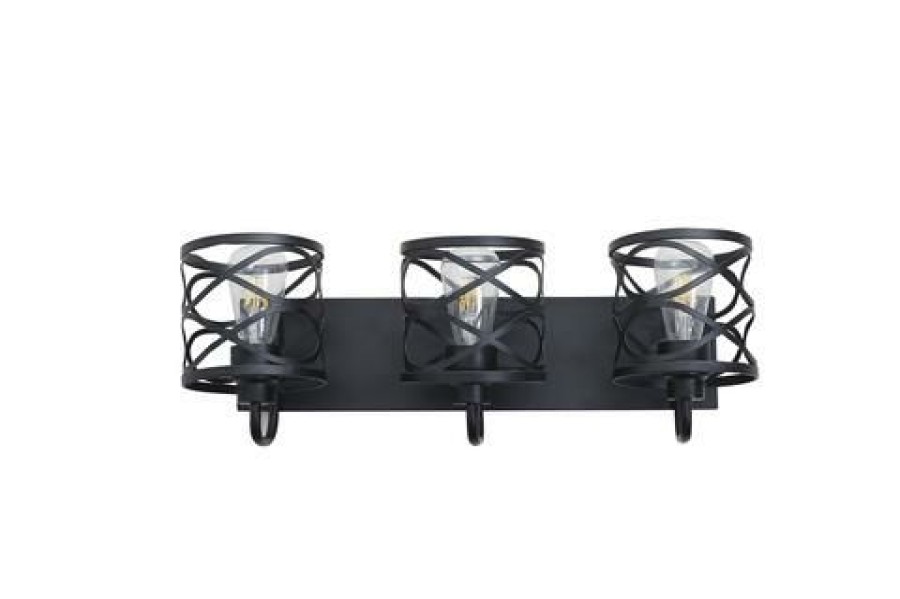 Lighting & Ceiling Fans *  | Buy Patriot Lighting® Phinny Matte Black 3-Light Vanity Light